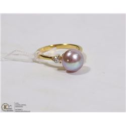 #54  FRESH WATER PEARL RING .925 STERLING SILVER