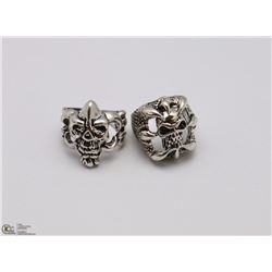 LOT OF 2 BIKER RINGS