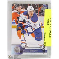 CONNOR MCDAVID  ROOKIE HOCKEY CARD