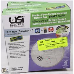 LOT OF 3-IN-1 ALARM HARDWIRED SMART SMOKE, FIRE