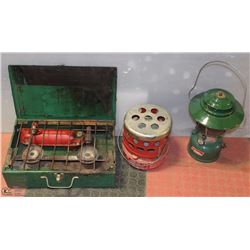 COLEMAN HEATER, COLEMAN LANTERN AND COLEMAN STOVE