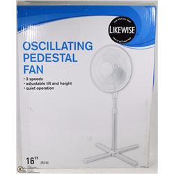 NEW OSCILLATING PEDESTAL 3 FAN WITH ADJUSTABLE