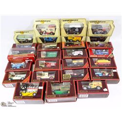 FLAT OF VINTAGE MATCH BOX DIE CAST CARS 26 QTY