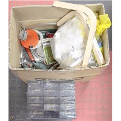 BOX OF ASSORTED MISC/ HARDWARE