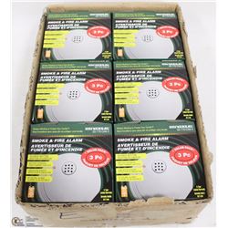 CASE OF18 BATTERY OPERATED SMOKE AND FIRE ALARMS