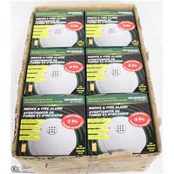CASE OF18 BATTERY OPERATED SMOKE AND FIRE ALARMS