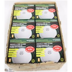 CASE OF18 BATTERY OPERATED SMOKE AND FIRE ALARMS