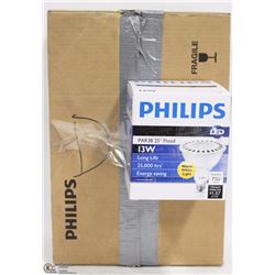CASE OF 6 PHILIPS 13W LONG LIFE ENERGY SAVING LED