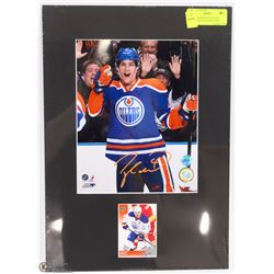 MATTED EDMONTON OILERS TAYLOR HALL SIGNED PHOTO