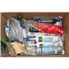 Image 1 : BOX OF NEW PAINTING SUPPLIES INCL. CAULK,