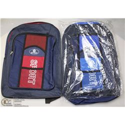 LOT OF 2 SPORT BACKPACKS