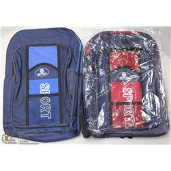 LOT OF 2 SPORT BACKPACKS