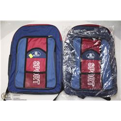 LOT OF 2 SPORT BACKPACKS
