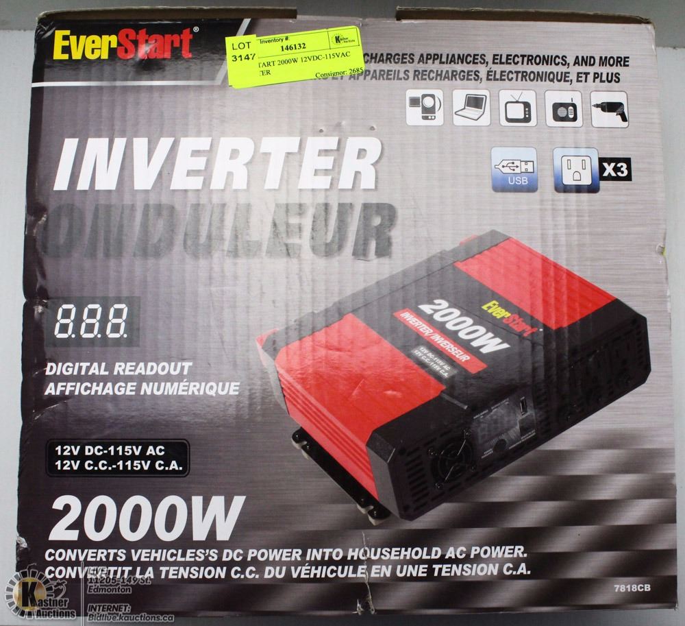 EVERSTART 2000W 12VDC115VAC INVERTER