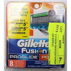 GILLETTE FUSION PROGLIDE POWER 8PK BLADE REFILLS