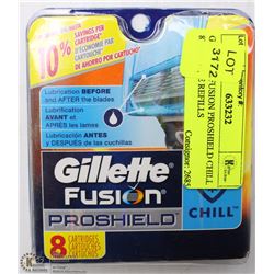 GILLETTE FUSION PROSHIELD CHILL 8PK BLADE REFILLS