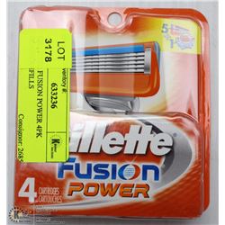 GILLETTE FUSION POWER 4PK BLADE REFILLS