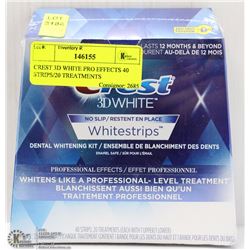 CREST 3D WHITE PRO EFFECTS 40 STRIPS/20 TREATMENTS