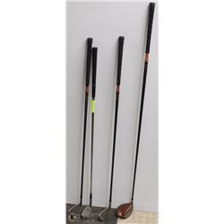 LOT OF 4 ASST GOLF CLUBS