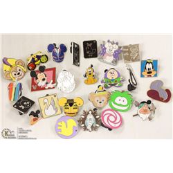 LOT OF 25 OFFICIAL WALT DISNEY TRADING LAPEL PINS
