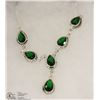 Image 1 : 136-CHROME DIOPSIDE GEMSTONE NECKLACE