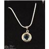 Image 1 : 99-GENUINE BLUE TOPAZ.925 STERLING PENDANT