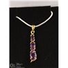 Image 1 : 83-GENUINE AMETHYST .925 STERLING SILVER PENDANT