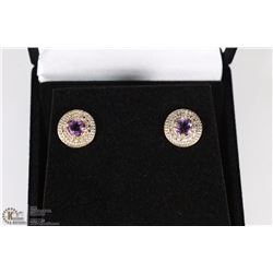 116-GENUINE AMETHYST EARRINGS