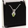 Image 1 : 106-GENUINE PERIDOT .925 STERLING SILVER PENDANT