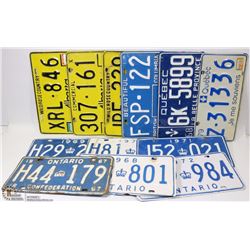A LOT OF VINTAGE LICENSED PLATES