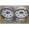 Image 1 : LOT OF FOUR 6 BOLT RV TRAILER RIMS TIRE SIZE