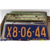 Image 1 : BOX OF VINTAGE LICENSE PLATES