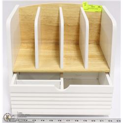 WOOD MAIL & OFFICE PAPER STATION