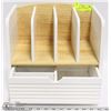 Image 1 : WOOD MAIL & OFFICE PAPER STATION