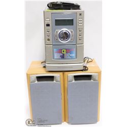 SANYO STEREO SYSTEM WITH CD, AM/FM & CASSETTE