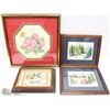 Image 1 : FLAT OF 4 FRAMED NEEDLEPOINT PICTURES