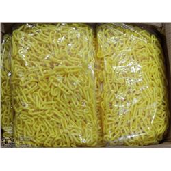 CASE OF 4 YELLOW 2" X 100 FT YELLOW WARNING CHAIN