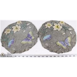 2 BUTTERFLY STEPPING STONES