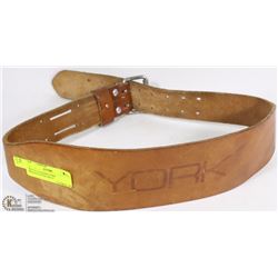 HEAVY LEATHER YORK WEIGHTLIFTING BELT