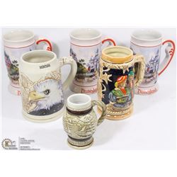 FLAT OF ASSORTED STEINS