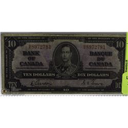 1937 CANADIAN $10 DOLLAR BILL