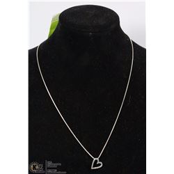 .925 STERLING SILVER CHAIN AND .925 HEART PENDANT