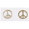 Image 1 : #2-10K YELLOW GOLD PEACE SIGN EARRINGS