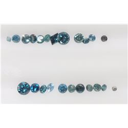 #4-GENUINE LOOSE BLUE DIAMONDS