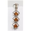 Image 1 : #5-14K WHITE GOLD CITRINE AND DIAMOND JOURNEY