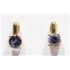 Image 1 : #6-14K YELLOW GOLD TANZANITE EARRINGS