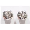 Image 1 : #8-STERLING SILVER 9 DIAMOND (0.15CT) EARRINGS