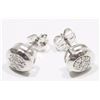 Image 2 : #8-STERLING SILVER 9 DIAMOND (0.15CT) EARRINGS