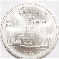 #9-STERLING SILVER 1976 MONTREAL OLYMPICS $10 COIN