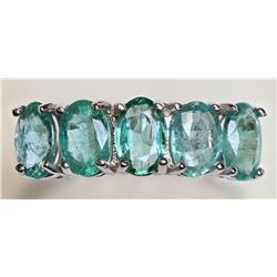 #12-10K WHITE GOLD EMERALD (2.50CT) RING
